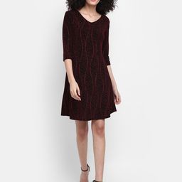 V-Mart Embellished A-Line Cotton Dress-image-40