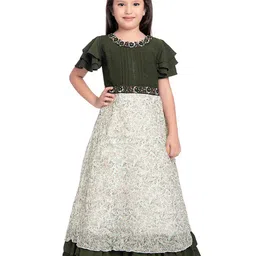 BETTY Green Crepe Maxi Dress-picture-19