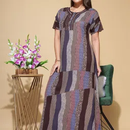 9shines Label Printed Maxi Nightdress-image-86