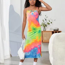 BAESD Girls Floral Sleeveless A-Line Dress-57