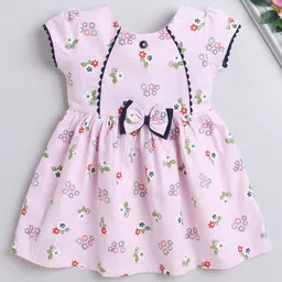 The Magic Wand Girls Floral Printed Cotton Fit & Flare Dress-picture-55