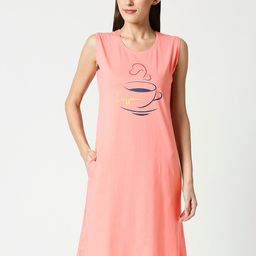 AV2 Women Peach Pure Cotton Printed Nightdress-picture-29