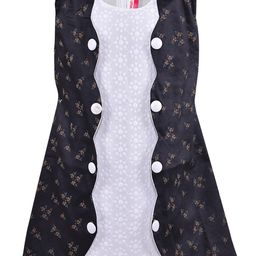 Wish Karo Blue & Brown Satin A-Line Dress-picture-32