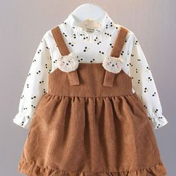 YK Girls Cotton Pinafore Dress-58