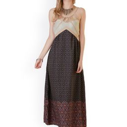 BAESD Ethnic Motifs Printed Sleeveless Georgette A-Line Maxi Dress-picture-11