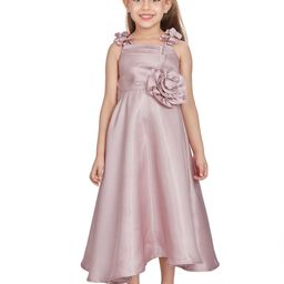 Peppermint Girls Self Design Sleeveless Gown Maxi Dress-image-19
