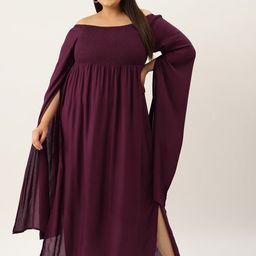 theRebelinme Women Plus Size Off-Shoulder A-Line Maxi Dress-picture-29