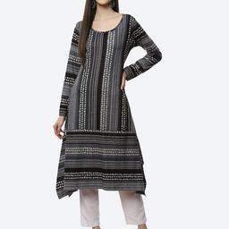 Biba Black A-Line Midi Dress-image-88