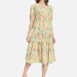 ALL WAYS YOU Floral Print Crepe A-Line Midi Dress-image-53