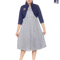 BAESD Girls Pack of 2 Polka Dots Printed A-Line Midi Dress-16