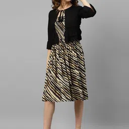 vibes by deebaco DEEBACO Multicoloured Print A-Line Midi Dress-picture-22