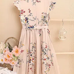 StyleCast Pink Girls Floral Printed Maxi Dress-picture-24