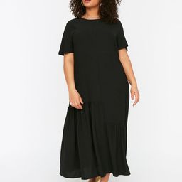 Trendyol Round Neck A-Line Midi Dress-image-97