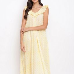 Fabindia Multicoloured Ethnic Motifs A-Line Midi Dress-picture-56