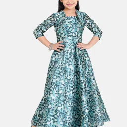 Ethnovog Girls Floral Print Maxi Dress-image-87