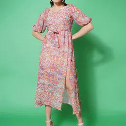BAESD Floral Printed Empire Midi Dress-image-39