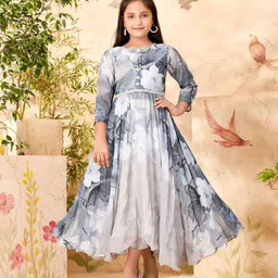 Aarika Floral Print Georgette Empire Midi Dress-image-27