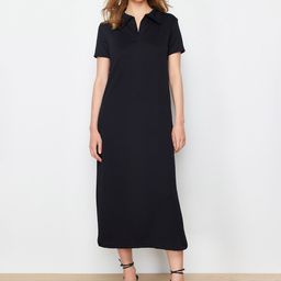Trendyol Polo Collar Short Sleeves T-shirt Midi Dress-image-127