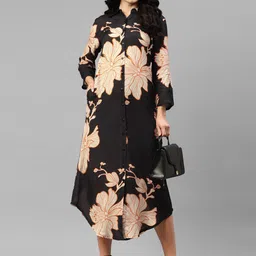vibes by deebaco DEEBACO Floral Printed Midi Shirt Dress-picture-15