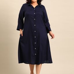 The Pink Moon Midi Shirt Dress-image-41