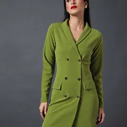 SASSAFRAS worklyf Shawl Collar Blazer Dress-image-23