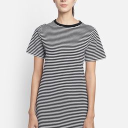 PUNK Striped Cotton T-shirt Mini Dress-image-80