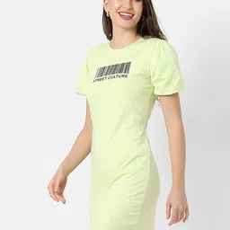 Campus Sutra Women Green Solid Bodycon Dress-picture-14