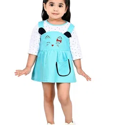 BAESD Infants Girls Conversational Printed Cotton Fit & Flare Dress-image-38