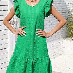 StyleCast Round Neck Flutter Sleeve Layered Drop-Waist Maxi Dress-image-32