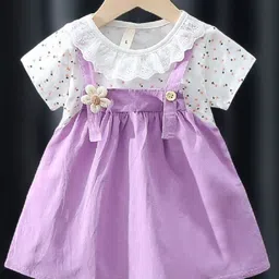 YK Girls Cotton Fit & Flare Dress-image-56