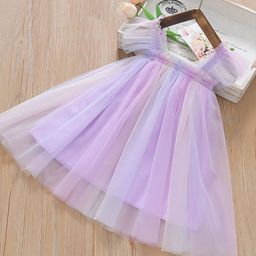 YK Girls A - LineDress with Trendy Designs-15