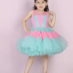 THE LITTLE CELEBS Net Fit & Flare Dress-picture-47