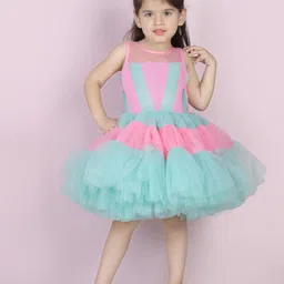 THE LITTLE CELEBS Net Fit & Flare Dress-picture-46