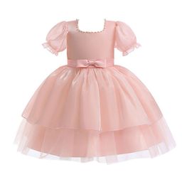 StyleCast x Revolte Girls Pink Puff Sleeves Layered Tulle Balloon Dress-image-81
