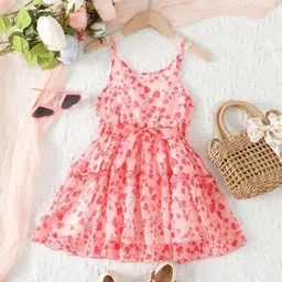 BAESD Floral PU Coated Fit & Flare Dress-picture-46