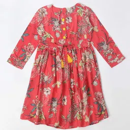 Bella Moda Floral Print Fit & Flare Dress-image-11