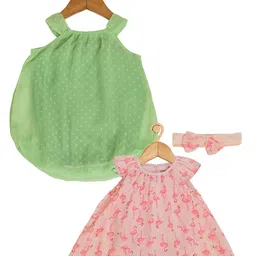Creative Kids Girls Pack of 2 Self Design A-Line Dress-picture-24