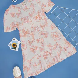 Pantaloons Junior Floral Printed Pure Cotton Fit & Flare Dress-picture-46