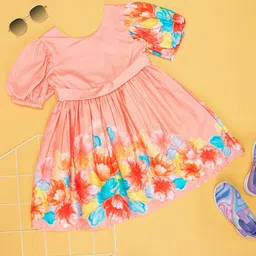 Pantaloons Junior Floral Printed Cotton Fit & Flare Dress-picture-17