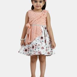 Peppermint Girls Floral Printed Fit & Flare Dress-image-64