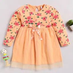 Toonyport Girls Floral Printed Gathered Or Pleated Cotton Fit & Flare Dress-image-29