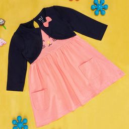YU by Pantaloons Infants Girls Colourblocked Embroidered Cotton Fit & Flare Dress-14