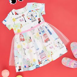 Pantaloons Baby Infants Conversational Printed Fit & Flare Dress-54
