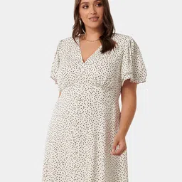 Forever New Polka Dots Printed Fit & Flare Dress-image-78