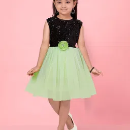 BAESD Girls Embellished Sequinned Detailed Fit & Flare Dress-image-43