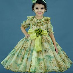 Li & Li Boutique Girls Floral Printed Fit & Flare Dress-32