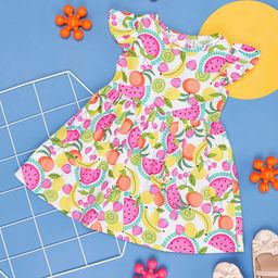 Pantaloons Baby Infants Girls Floral Printed Fit and Flare Pure Cotton Dress-picture-28