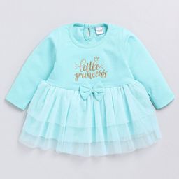 Moms Love Infant Girls Typography Embroidered Fit & Flare Dress-picture-28
