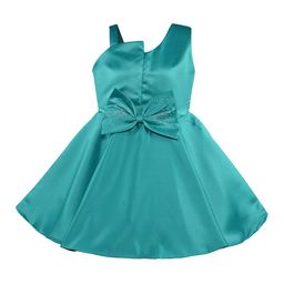 Wish Karo Green Satin Fit & Flare Dress-image-72
