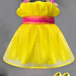 A.T.U.N. Girls Shoulder Straps Opaque Fit & Flare Dress-image-15